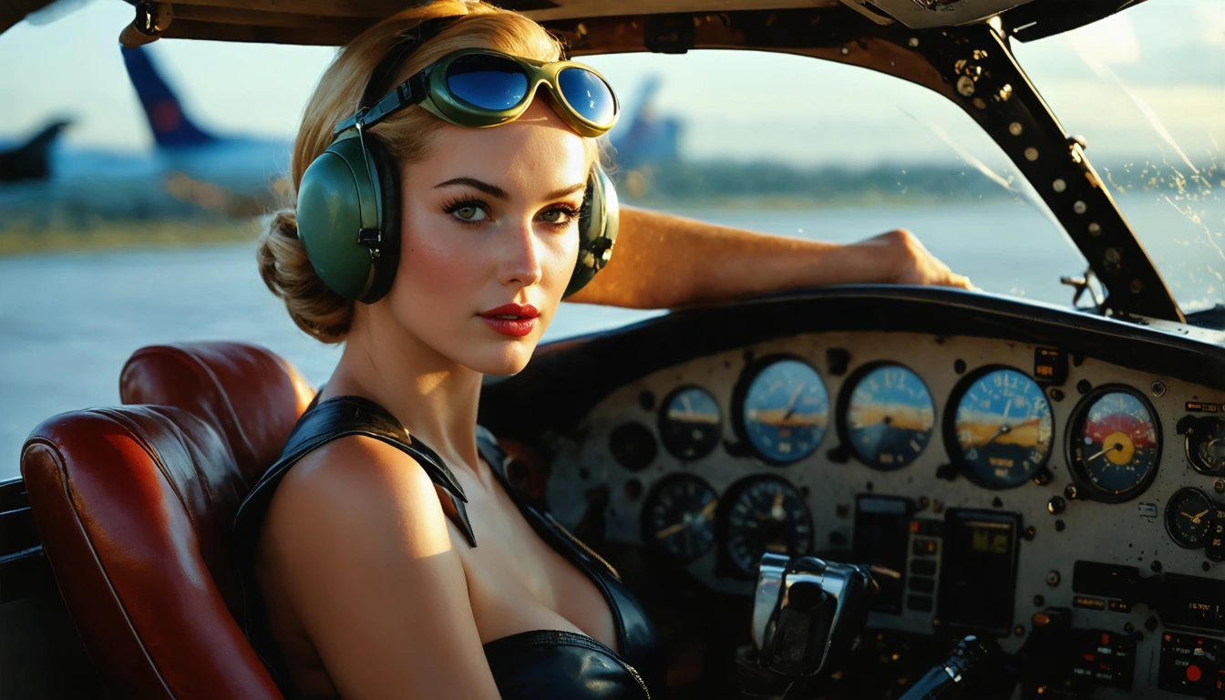 aviator Pin Up